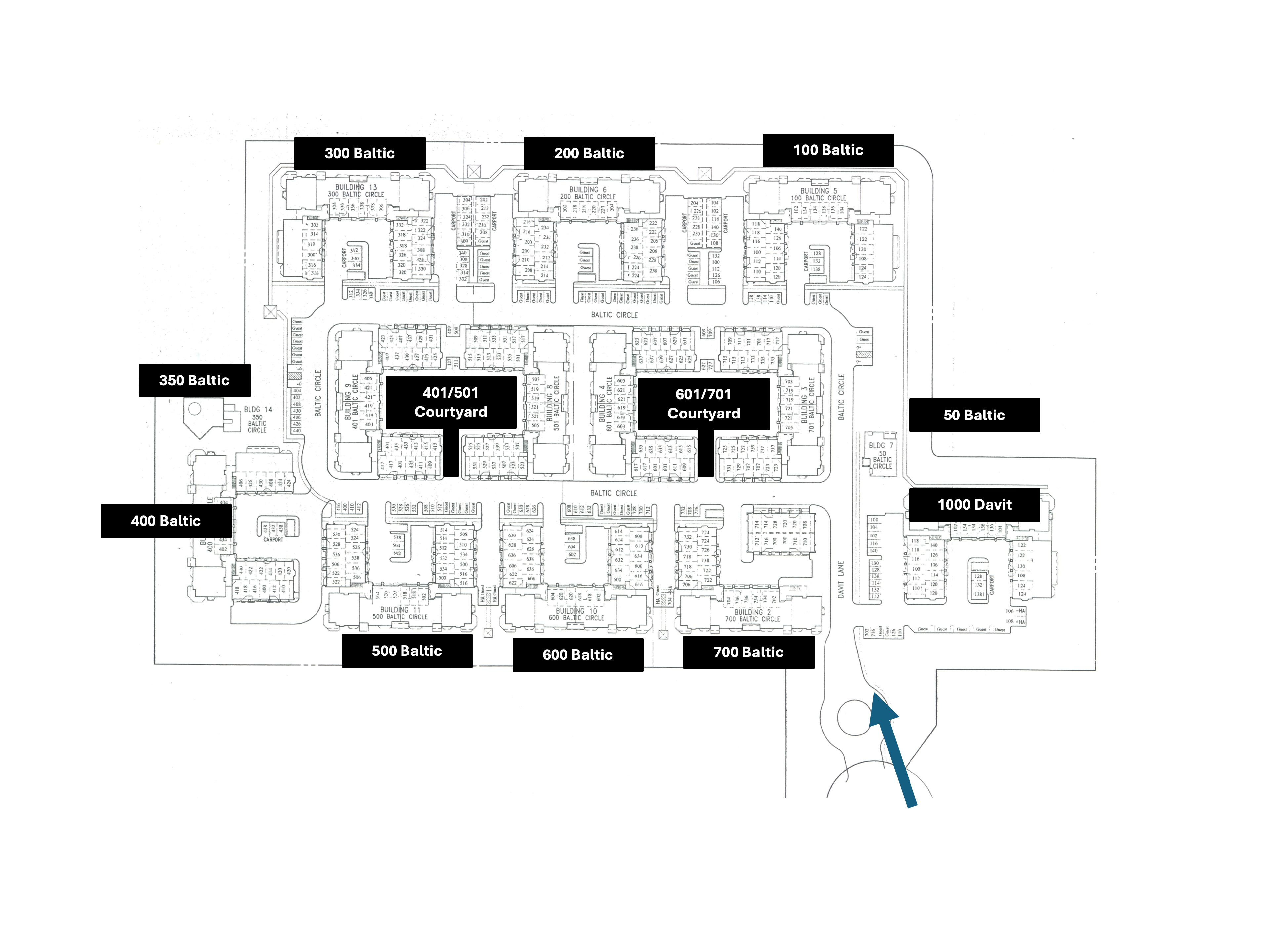 Map of Ventana del Mar buildings